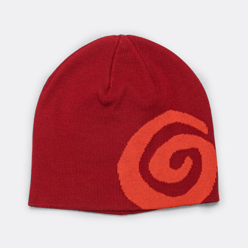 Swirl Merino Beanie - Maroon