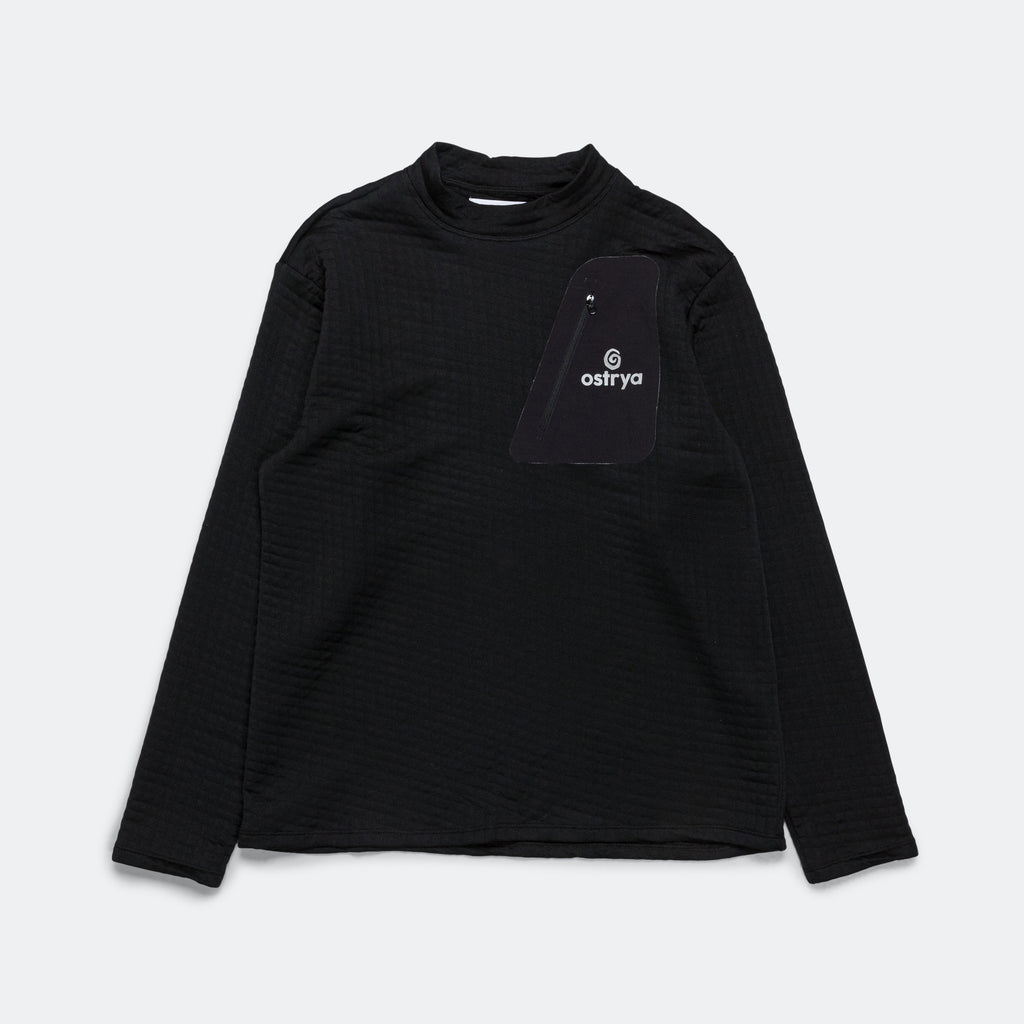 Tessellate Fleece Sweater - Black
