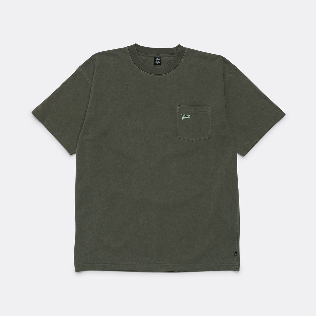 Basic Washed Pocket T-Shirt - Beetle
