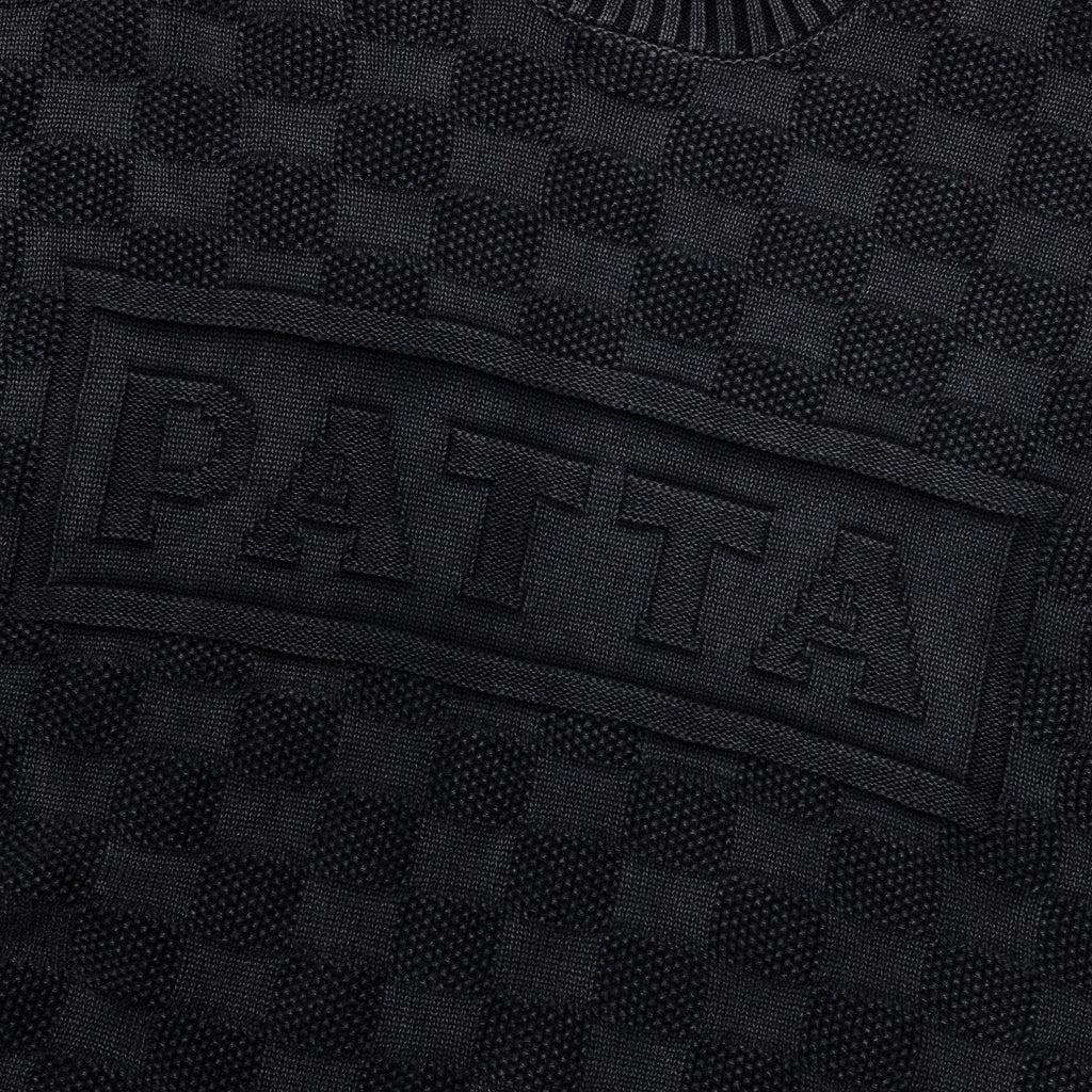 Purl Ribbed Knitted Sweater - Pirate Black