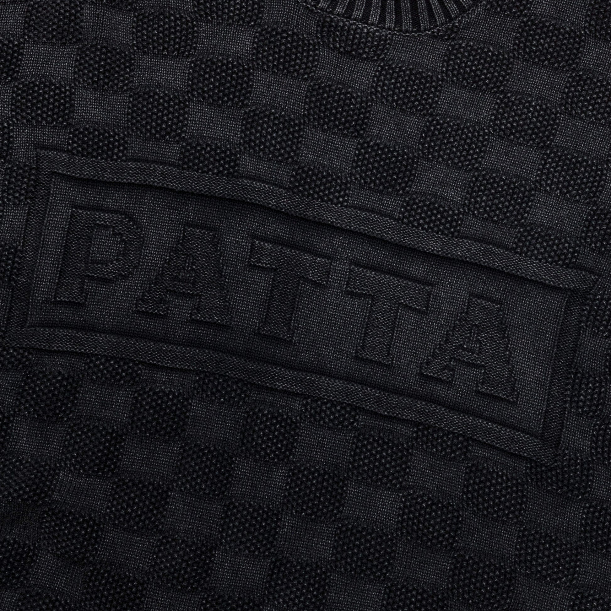 Purl Ribbed Knitted Sweater - Pirate Black