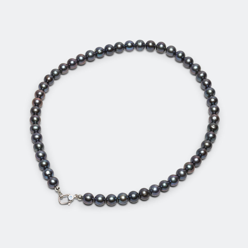 Night Pearl Necklace - 925 Silver