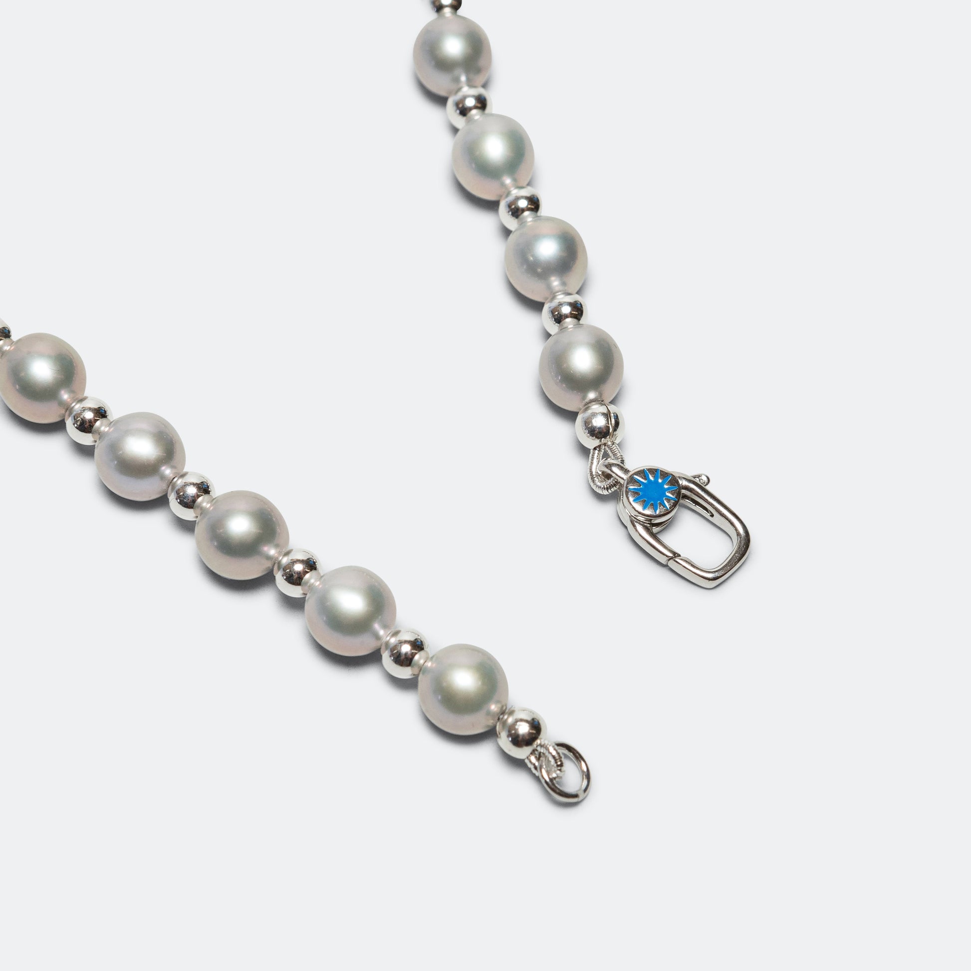 PPF Pearl Necklace - Silver Shine