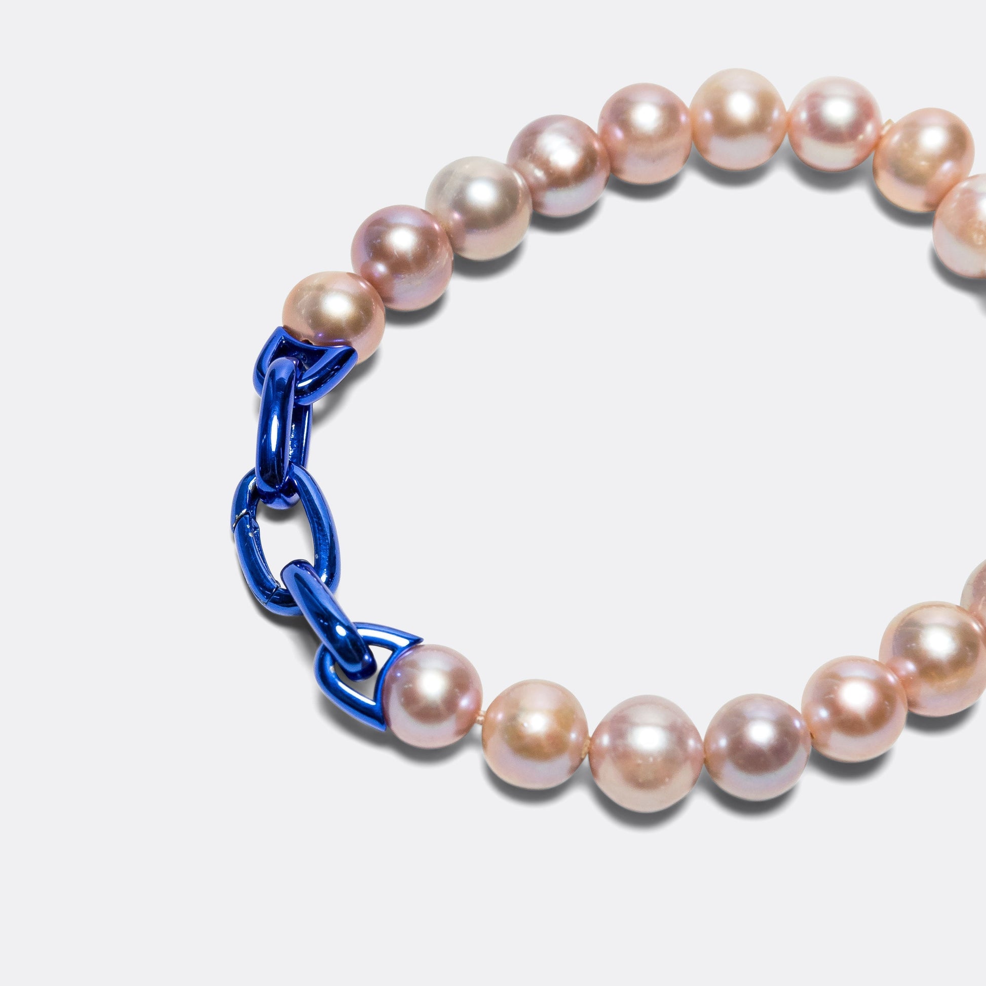 Pop Link Pearl Bracelet - Blue/925 Silver