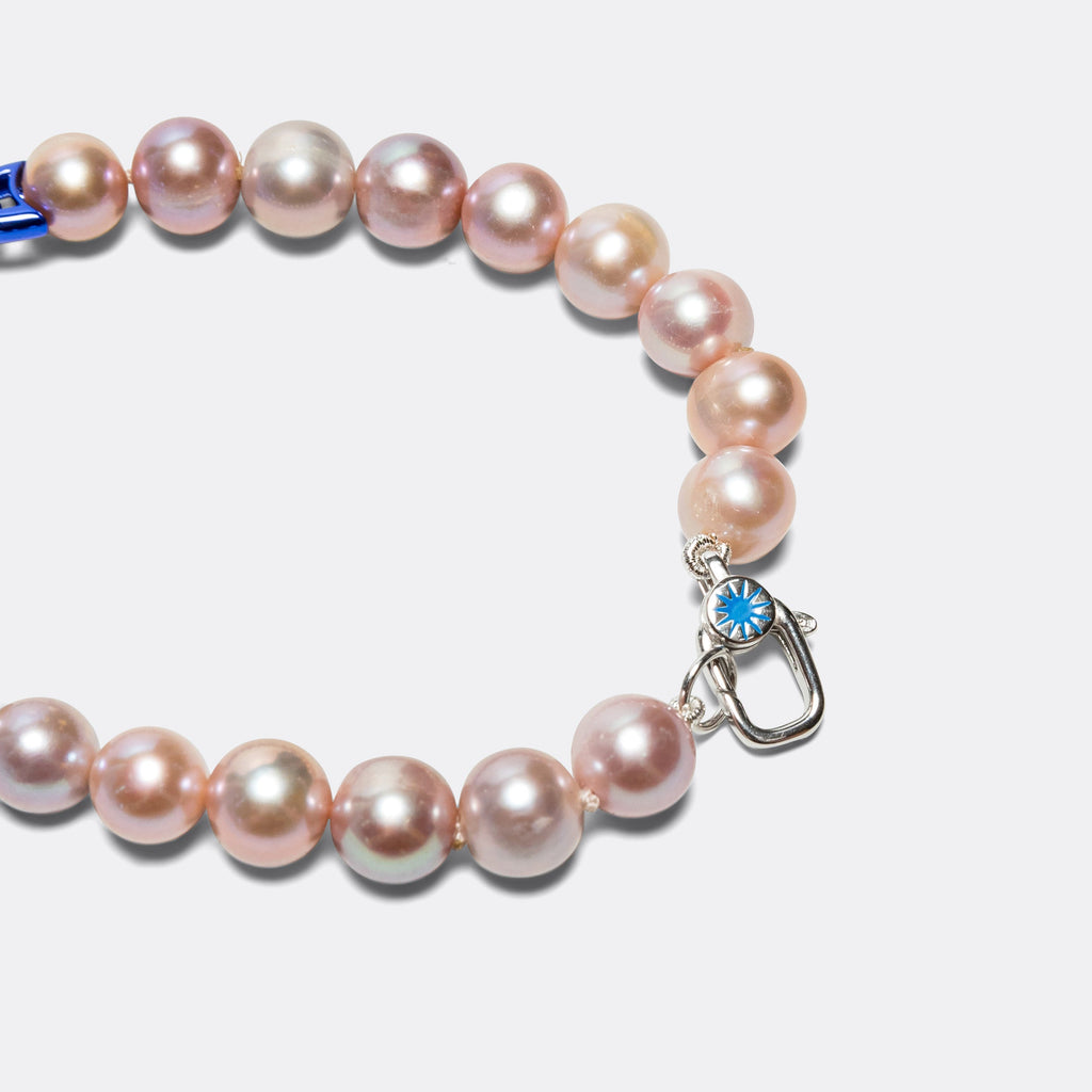 Pop Link Pearl Bracelet - Blue/925 Silver