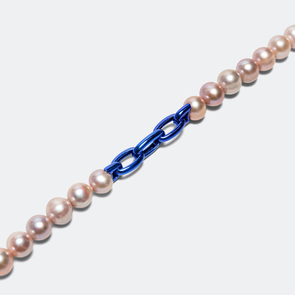 Pop Link Pearl Bracelet - Blue/925 Silver