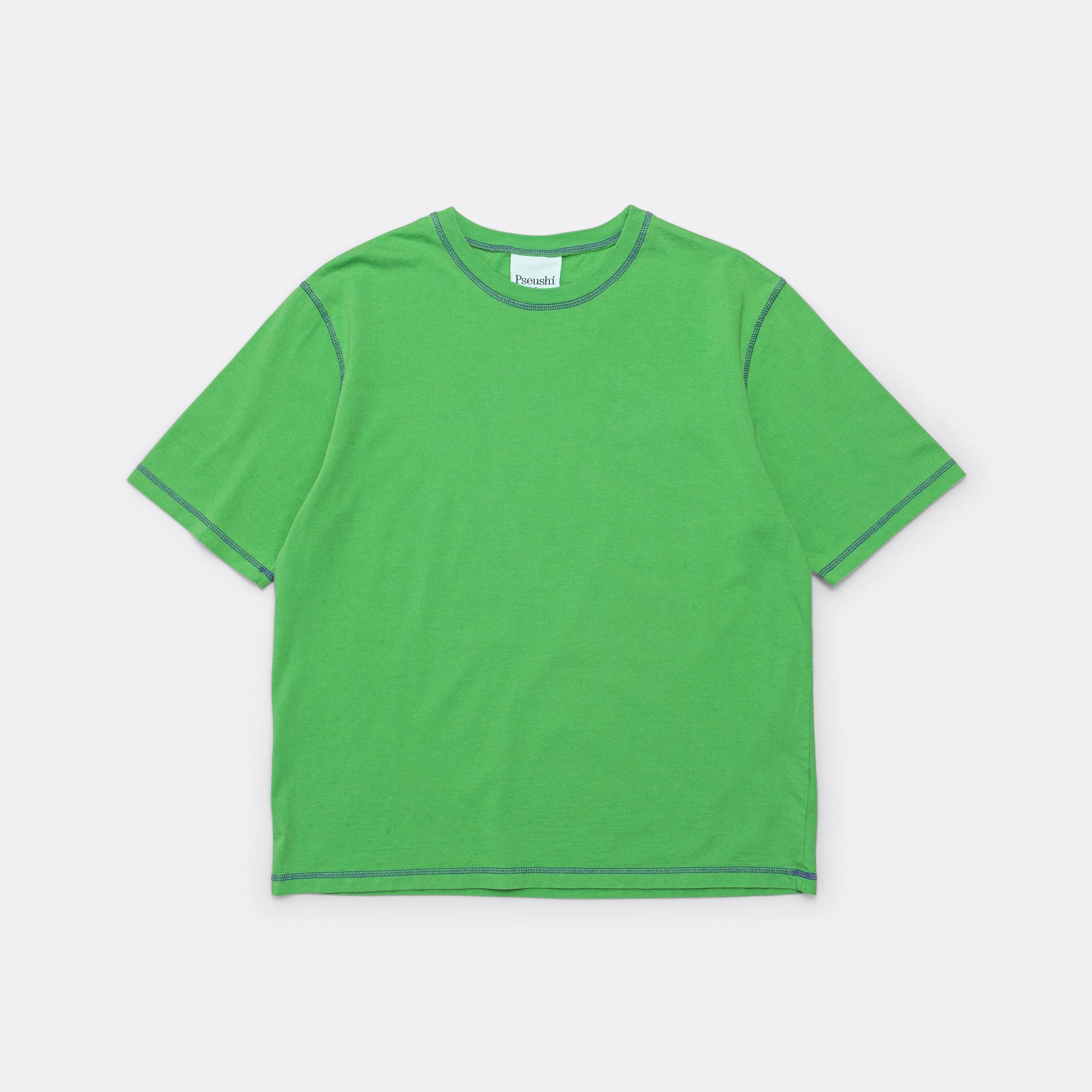 Contrast Stitch Tee - Green/Purple