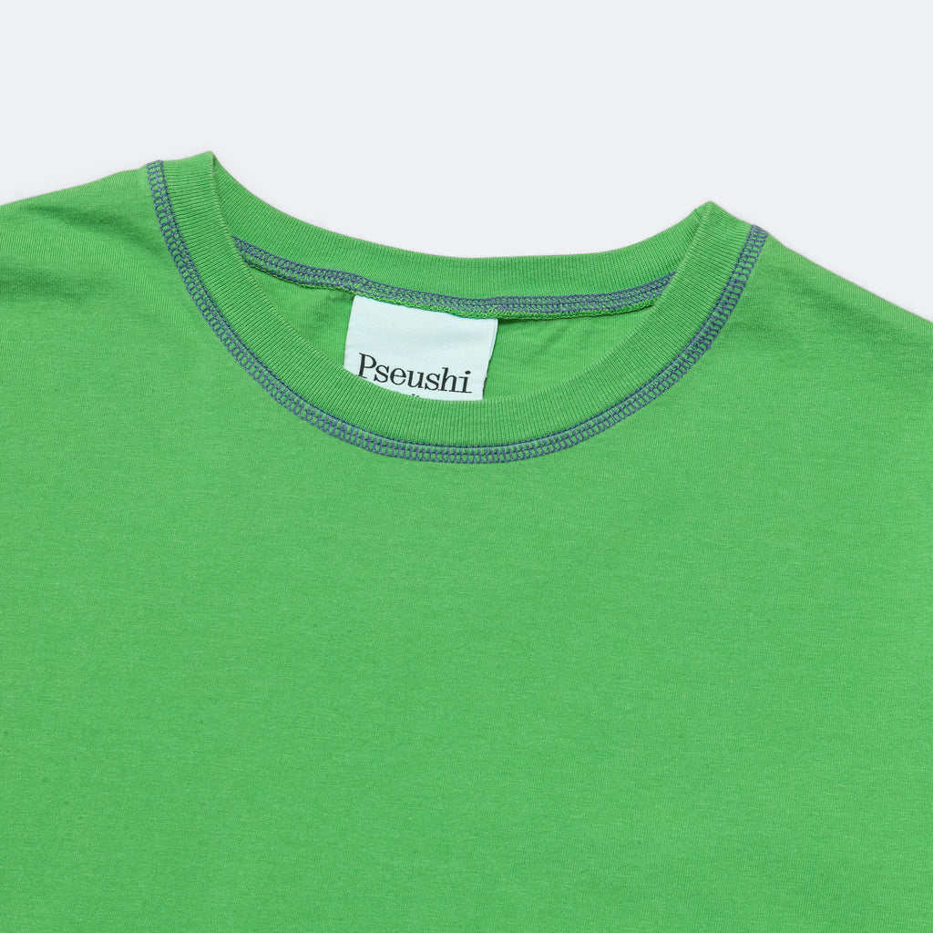 Contrast Stitch Tee - Green/Purple
