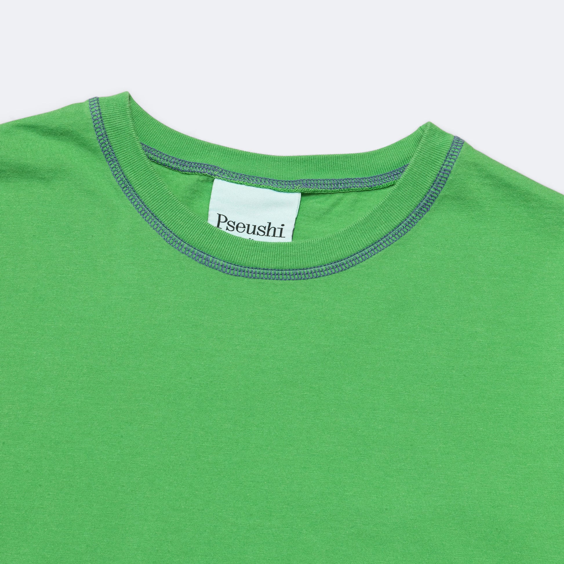 Contrast Stitch Tee - Green/Purple