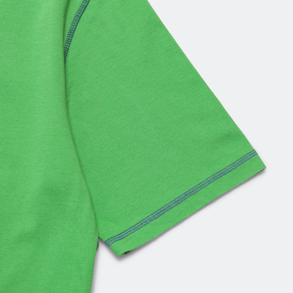 Contrast Stitch Tee - Green/Purple