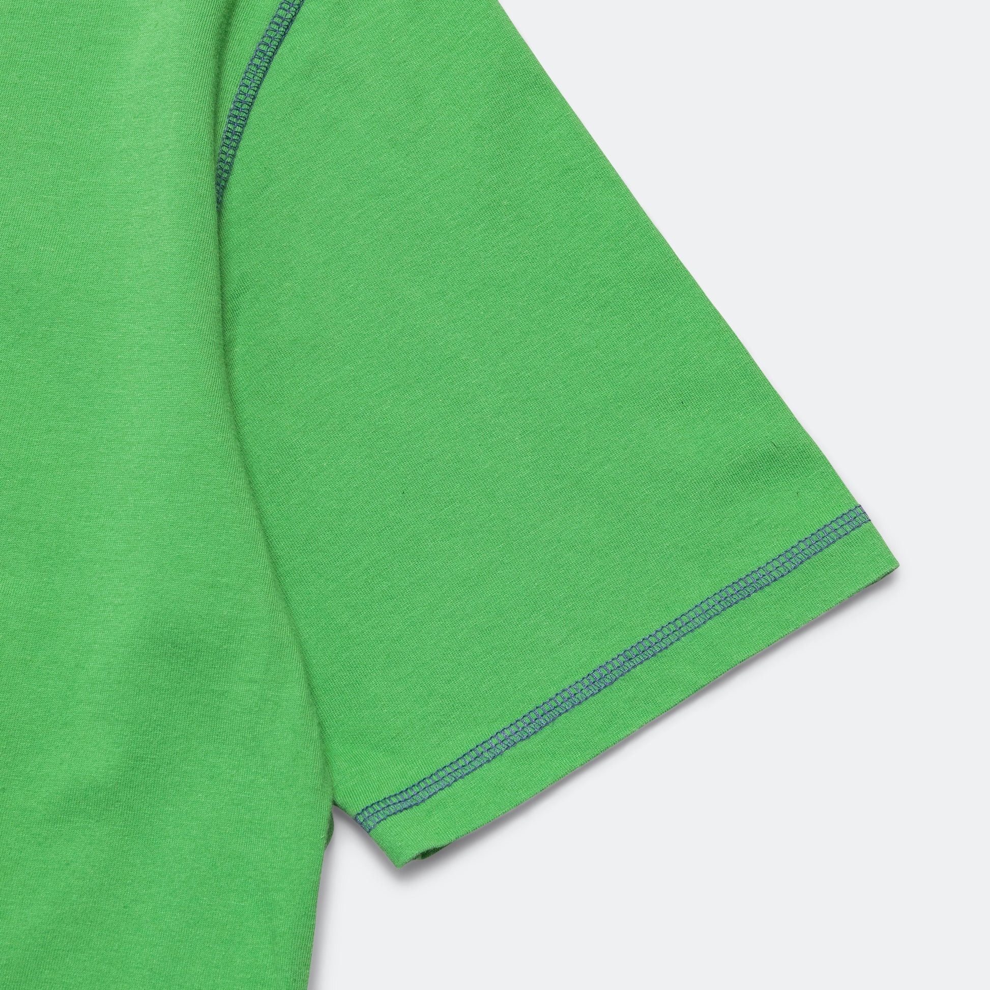 Contrast Stitch Tee - Green/Purple