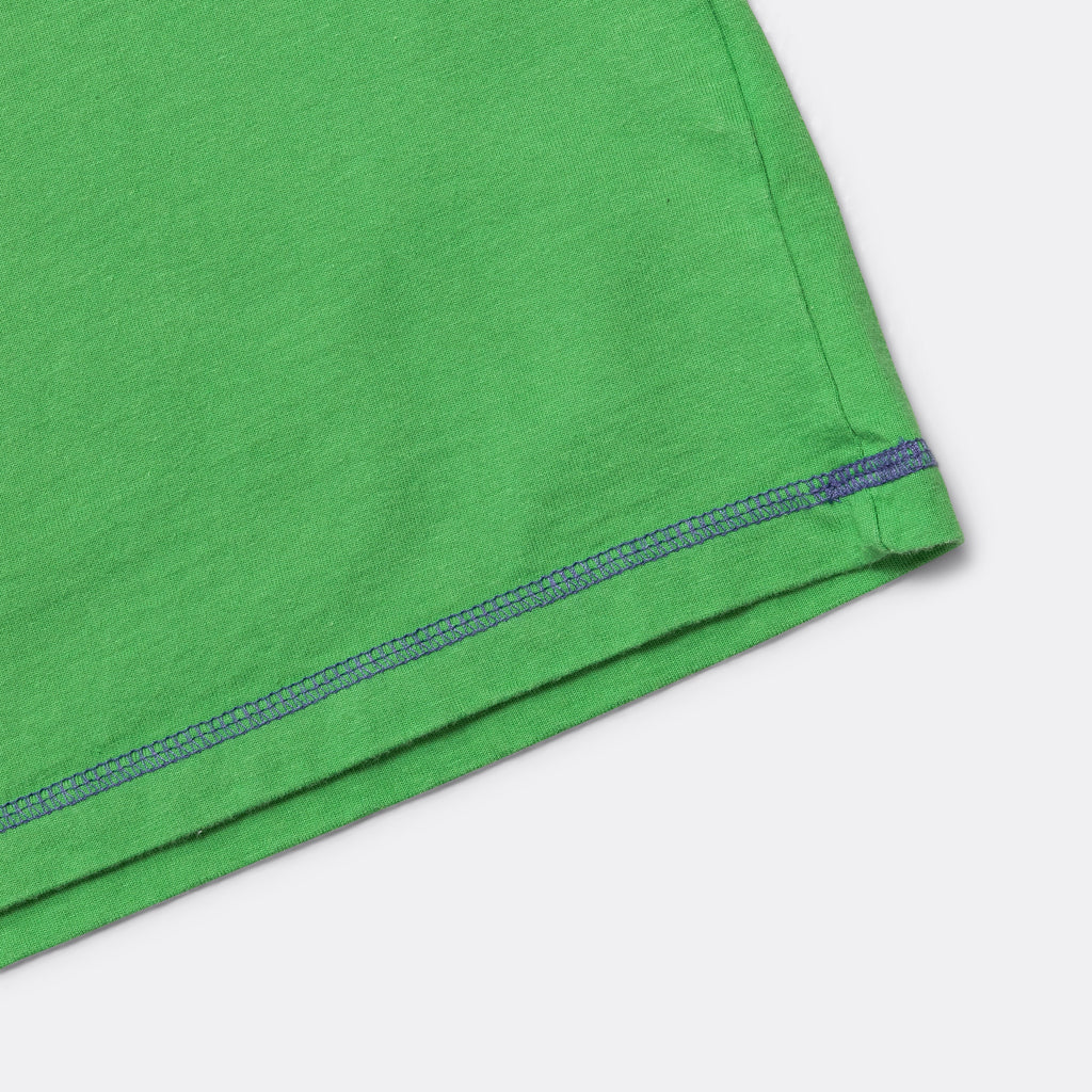Contrast Stitch Tee - Green/Purple