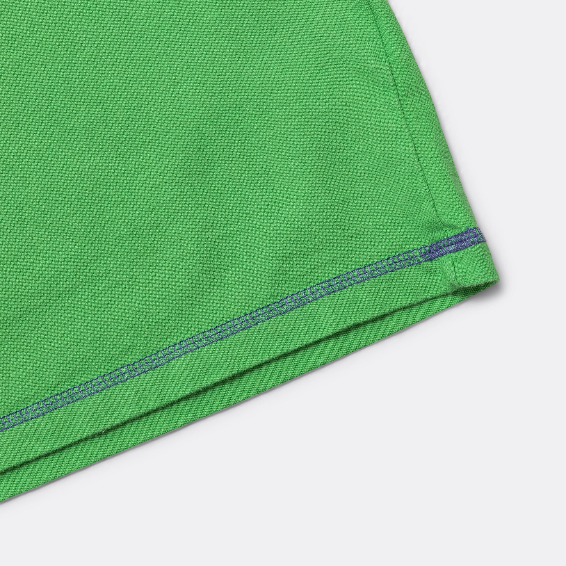Contrast Stitch Tee - Green/Purple