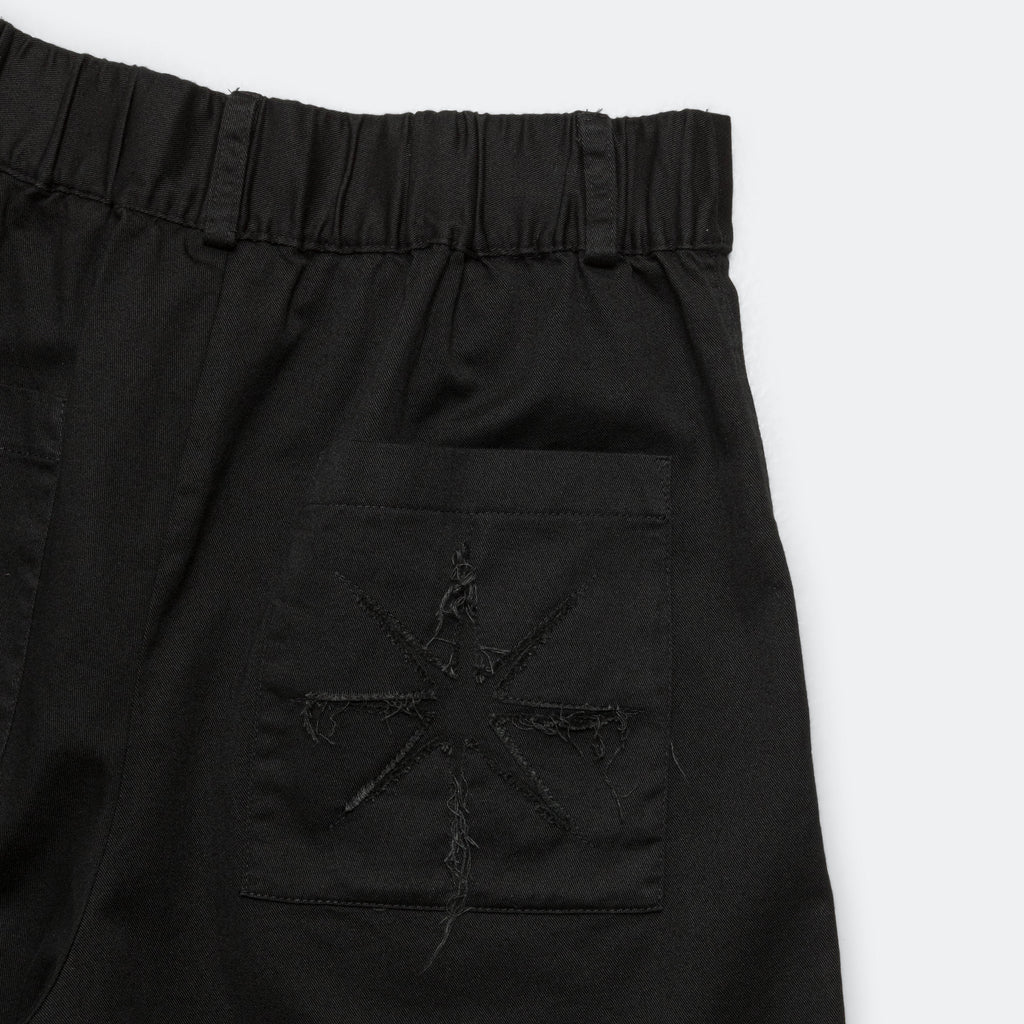 Pleated Wide Shorts - Black