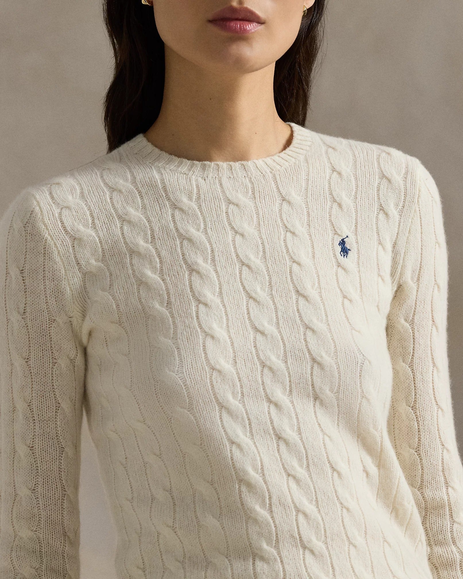 Cable-Knit Wool-Cashmere Sweater - Cream