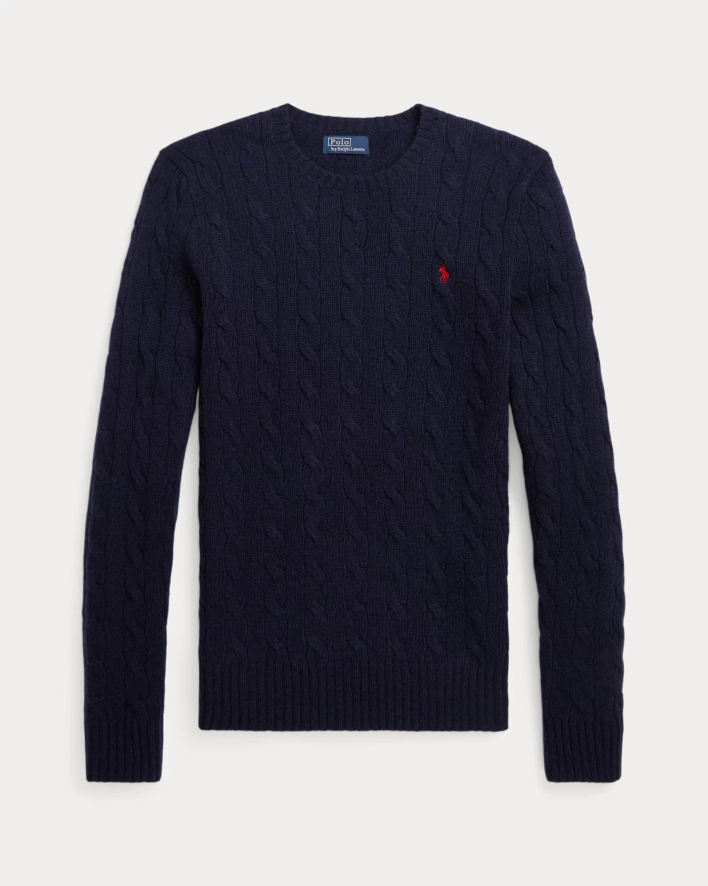 Cable-Knit Wool-Cashmere Sweater - Navy