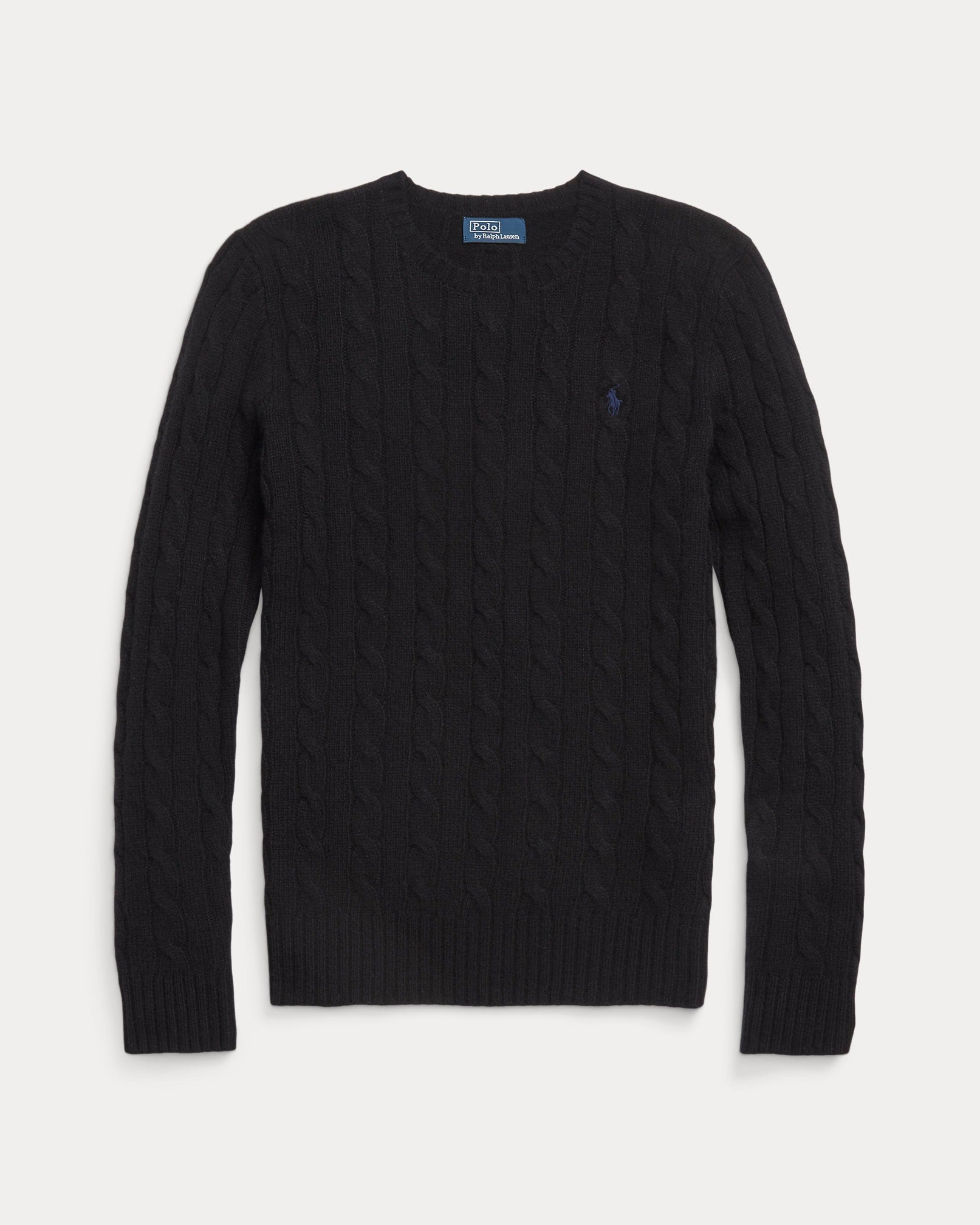 Cable-Knit Wool-Cashmere Sweater - Black