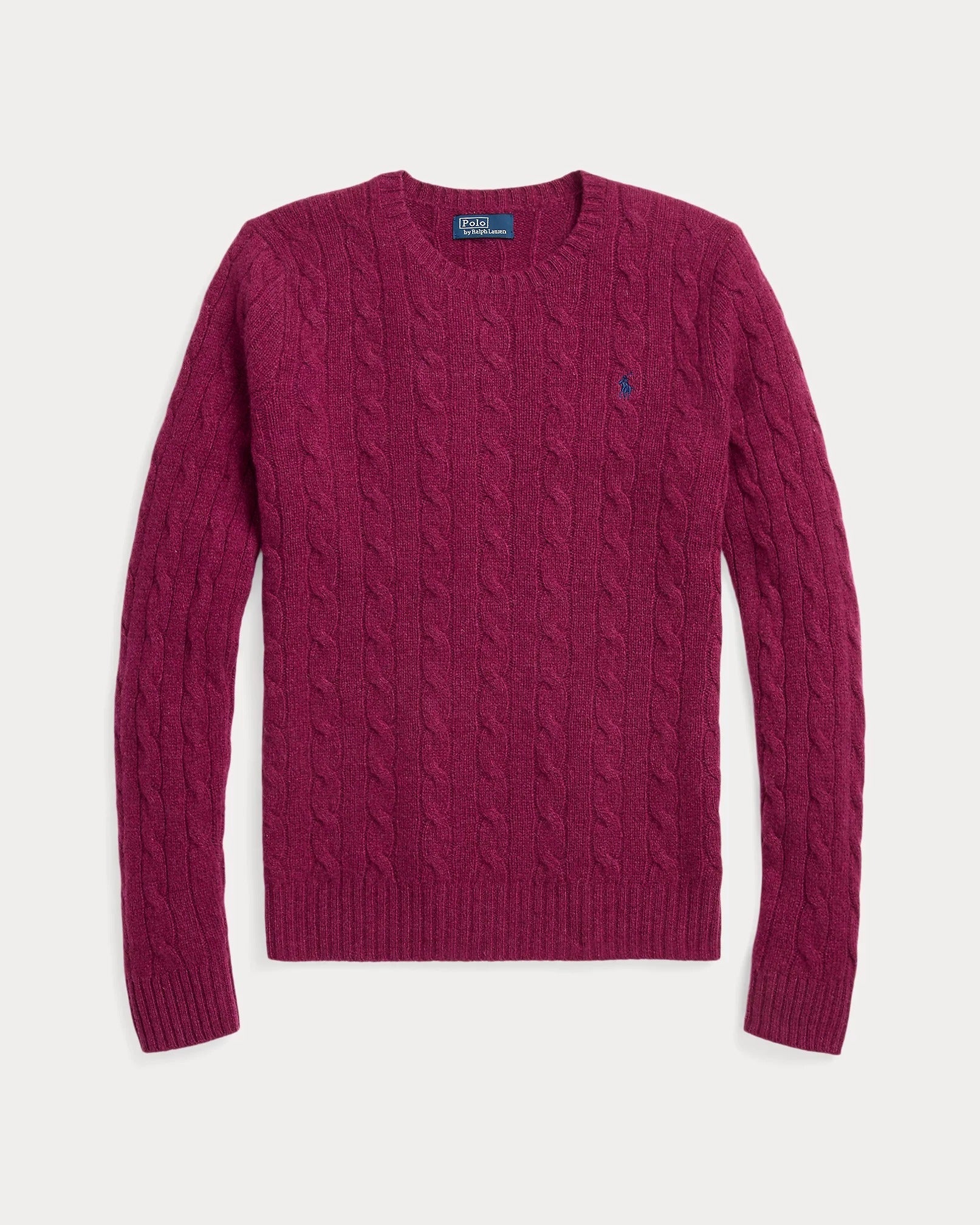 Cable-Knit Wool-Cashmere Sweater - Maroon