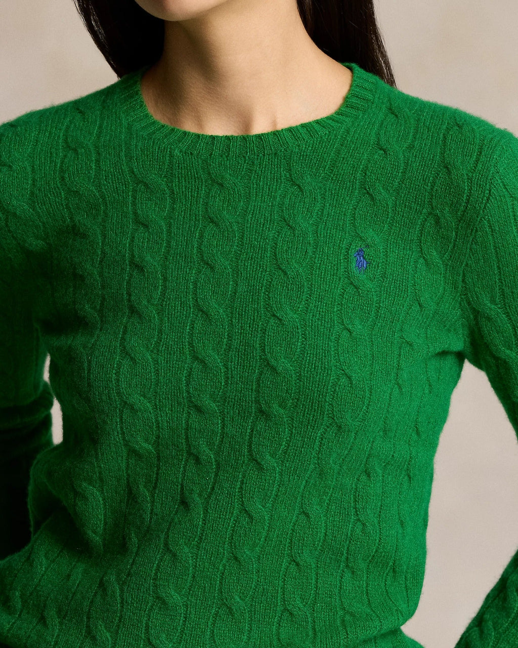 Cable-Knit Wool-Cashmere Sweater - Green