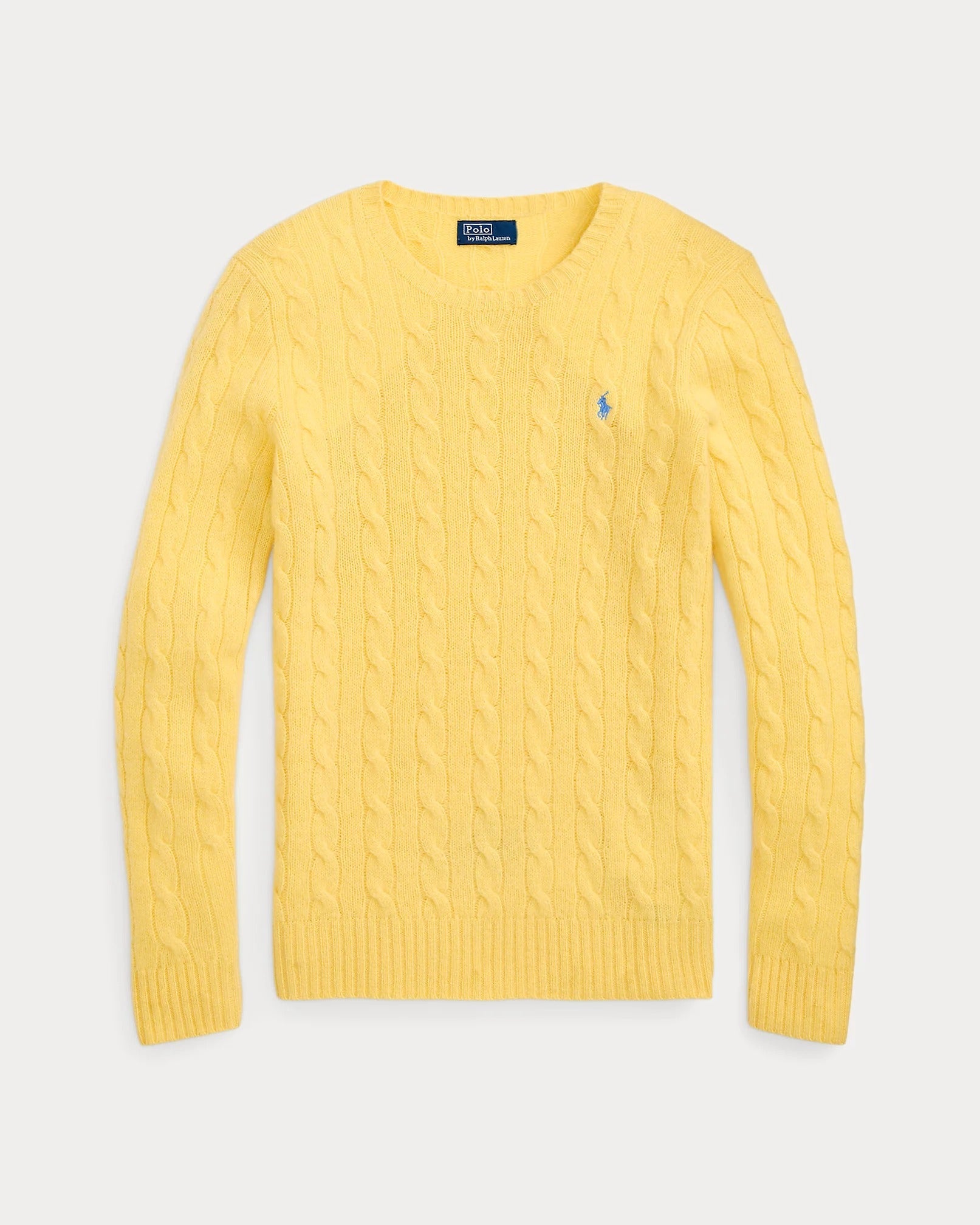 Cable-Knit Wool-Cashmere Sweater - Yellow