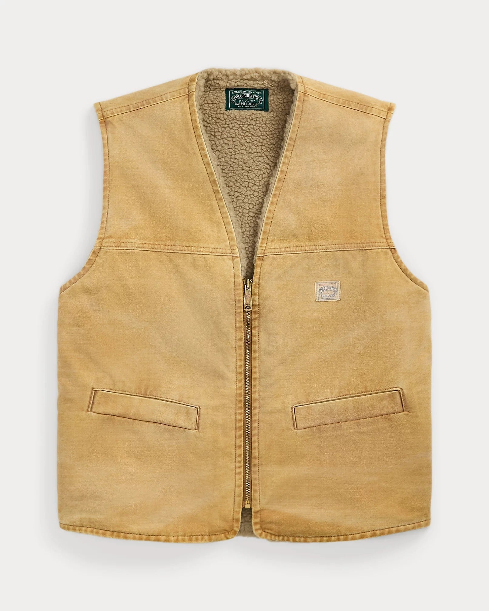 Fleece-Lined Canvas Vest