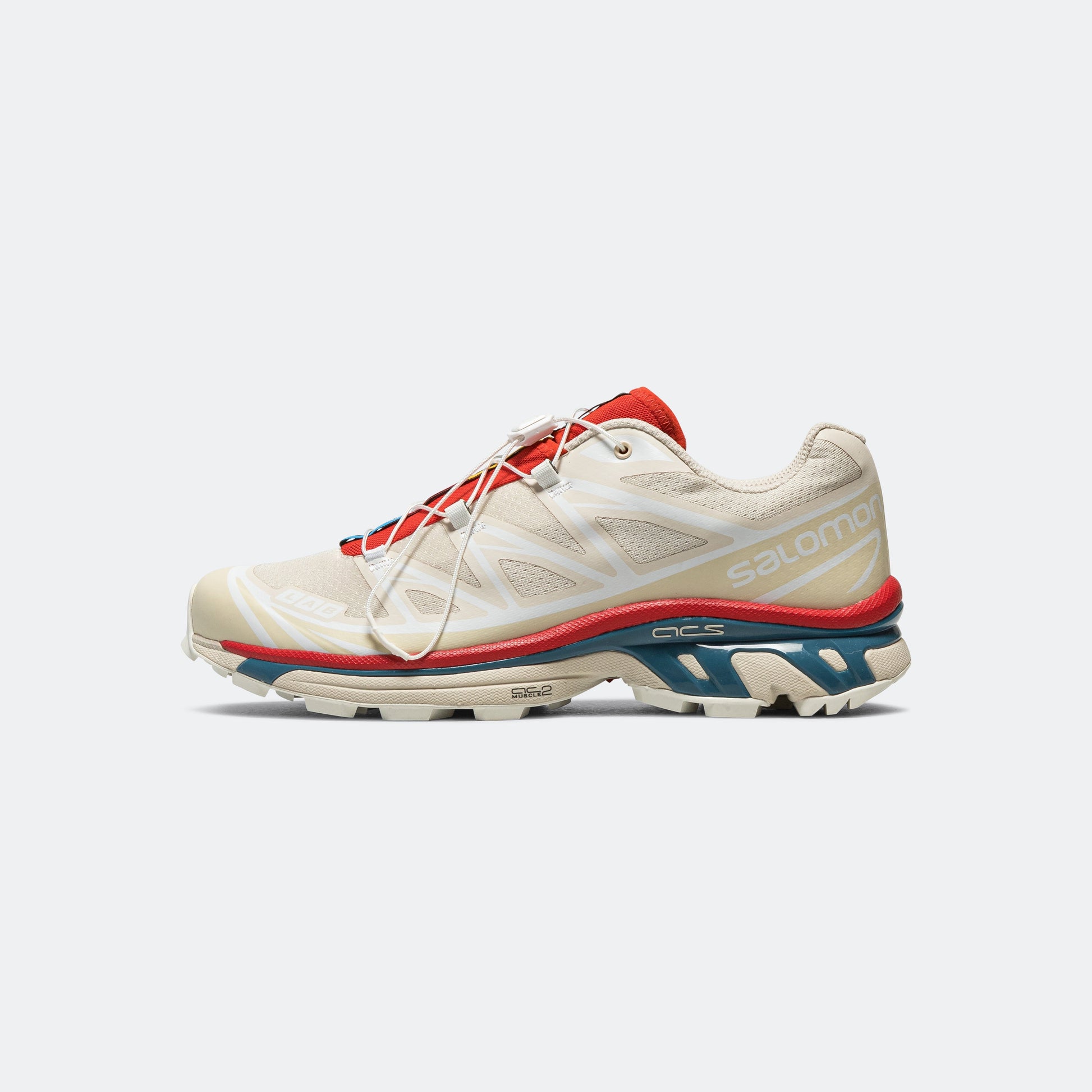 XT-6 - Almond Milk/Bleached Sand-Aurora Red