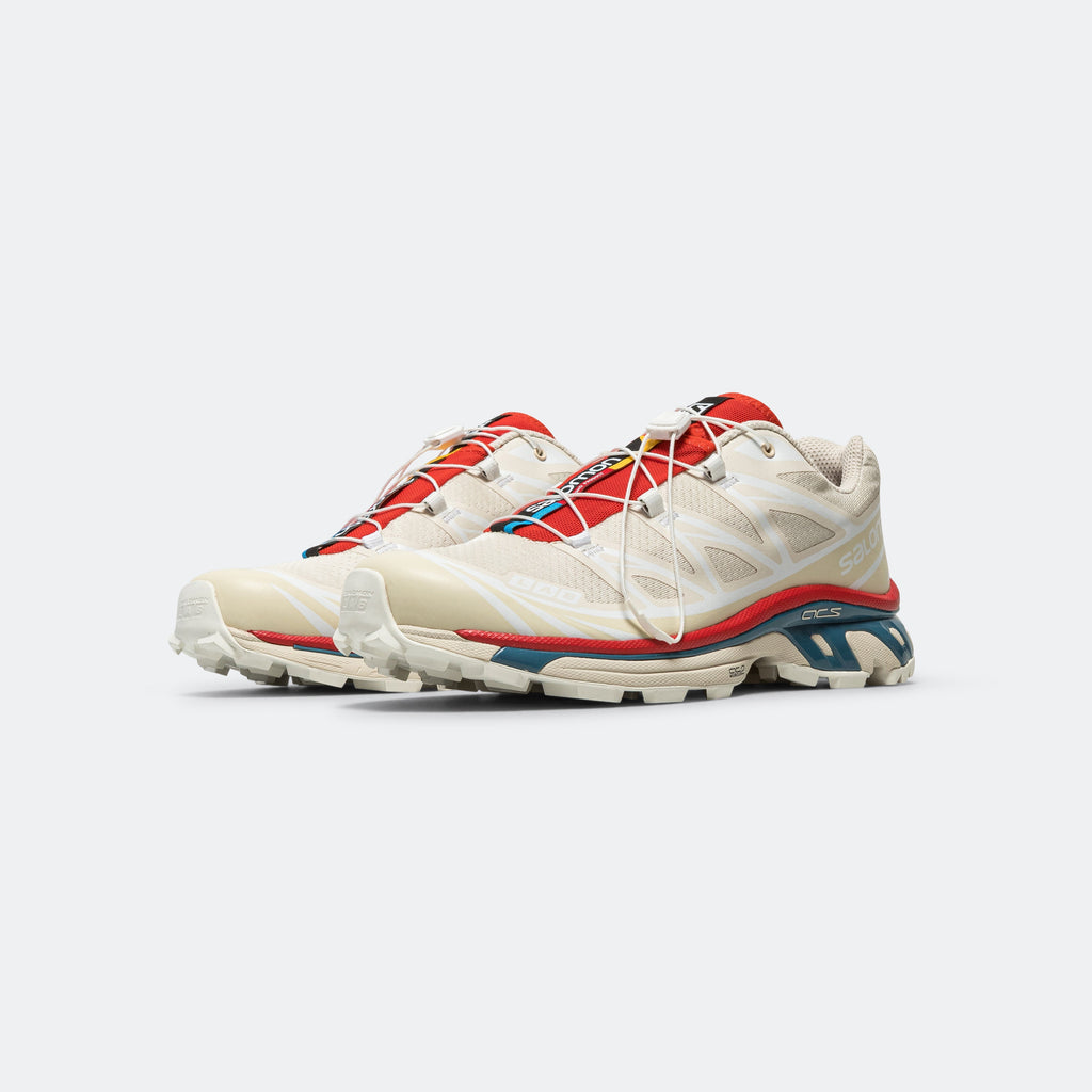 XT-6 - Almond Milk/Bleached Sand-Aurora Red