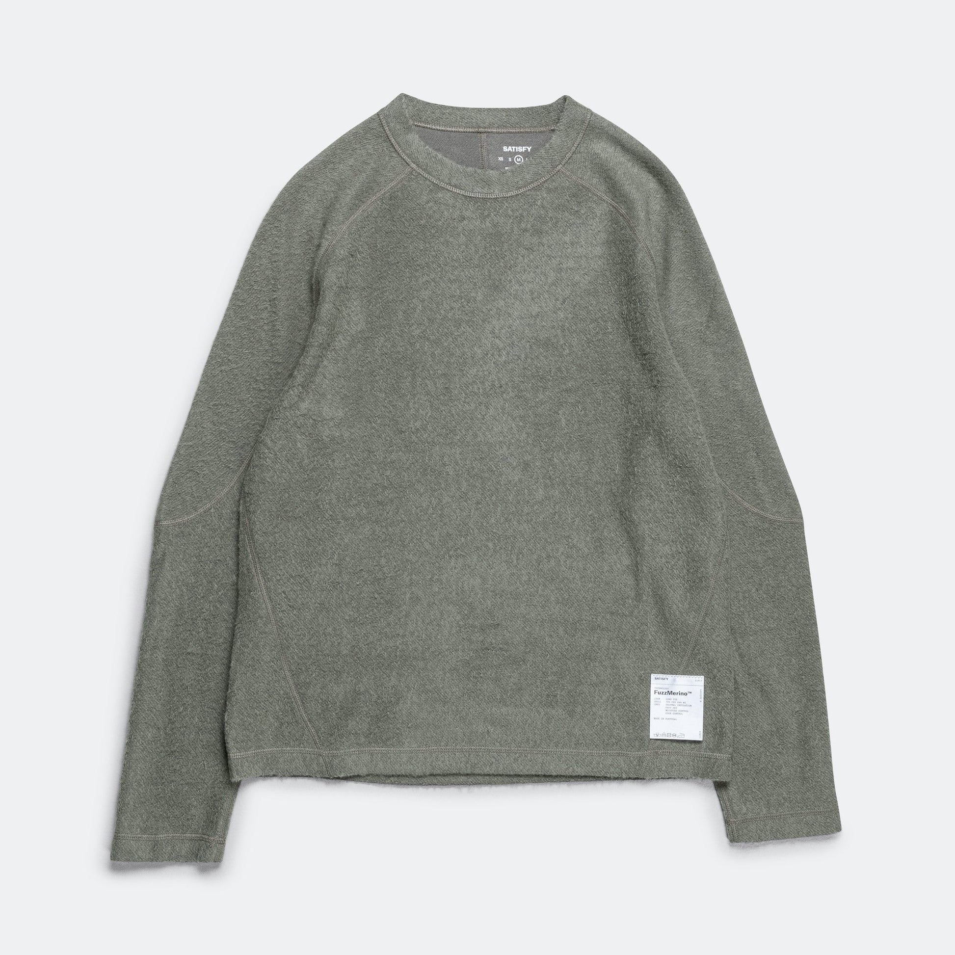 FuzzMerino Long Tee - Vetiver
