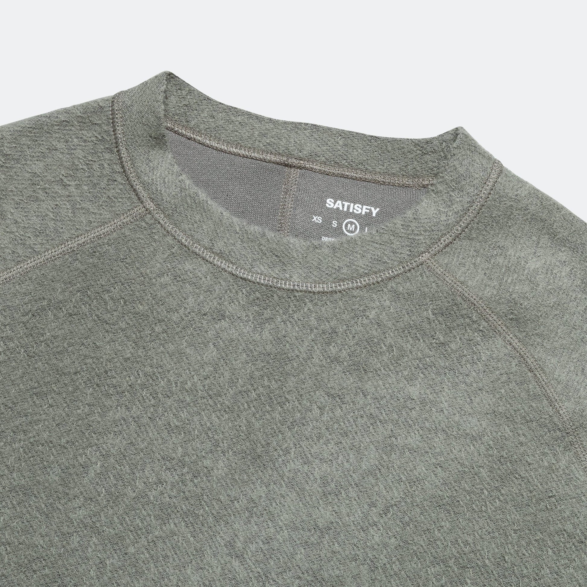 FuzzMerino Long Tee - Vetiver