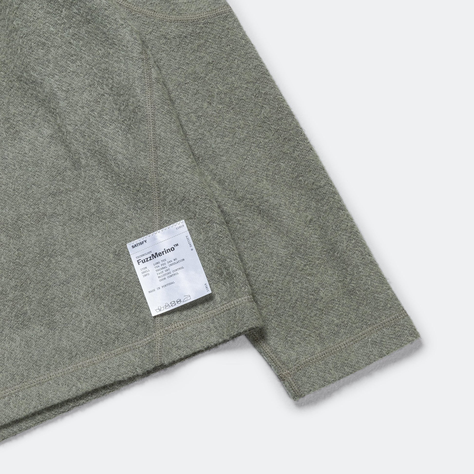 FuzzMerino Long Tee - Vetiver