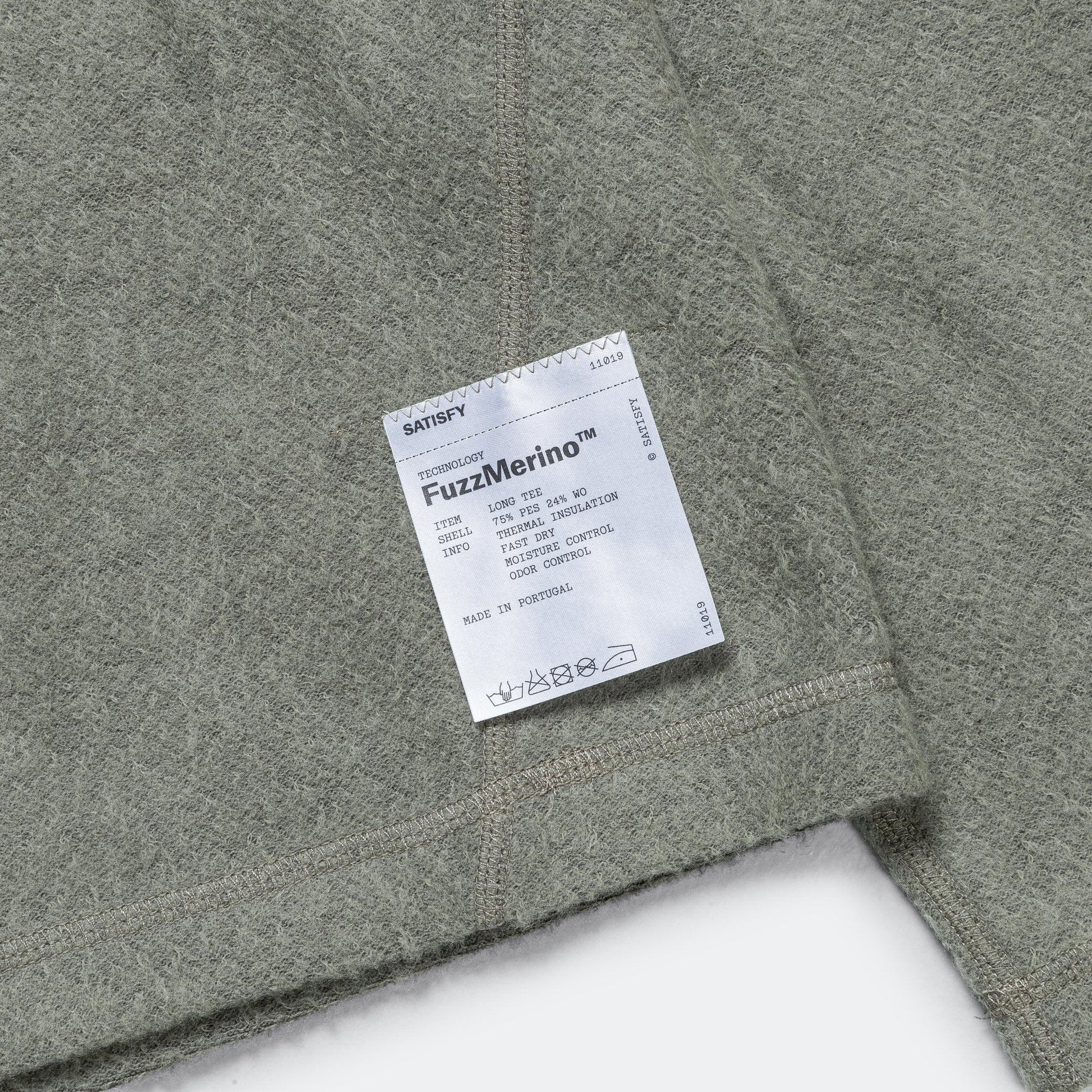 FuzzMerino Long Tee - Vetiver
