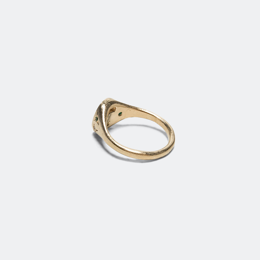 Spazio Ring - 9ct Yellow Gold/Green