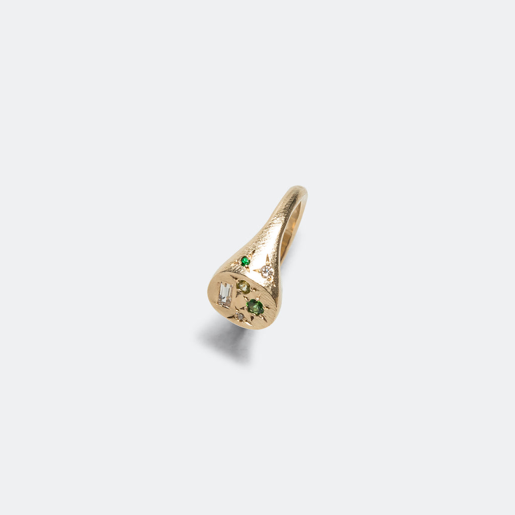 Spazio Ring - 9ct Yellow Gold/Green