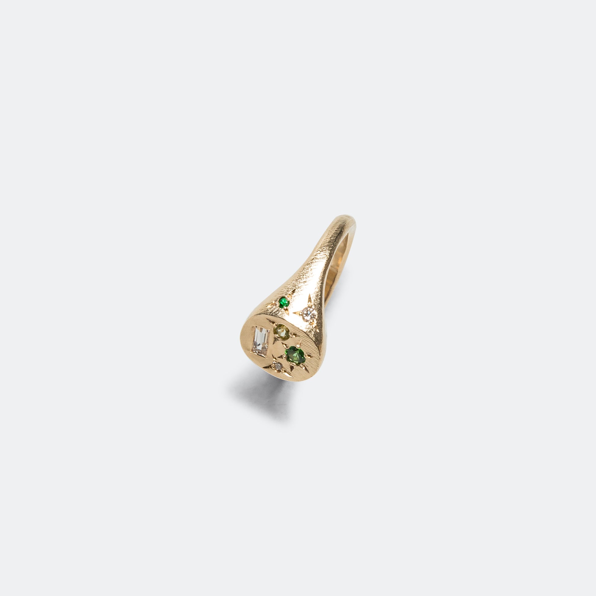 Spazio Ring - 9ct Yellow Gold/Green