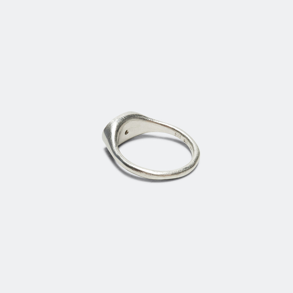 Simple Oval Ring - 925 Silver/Green