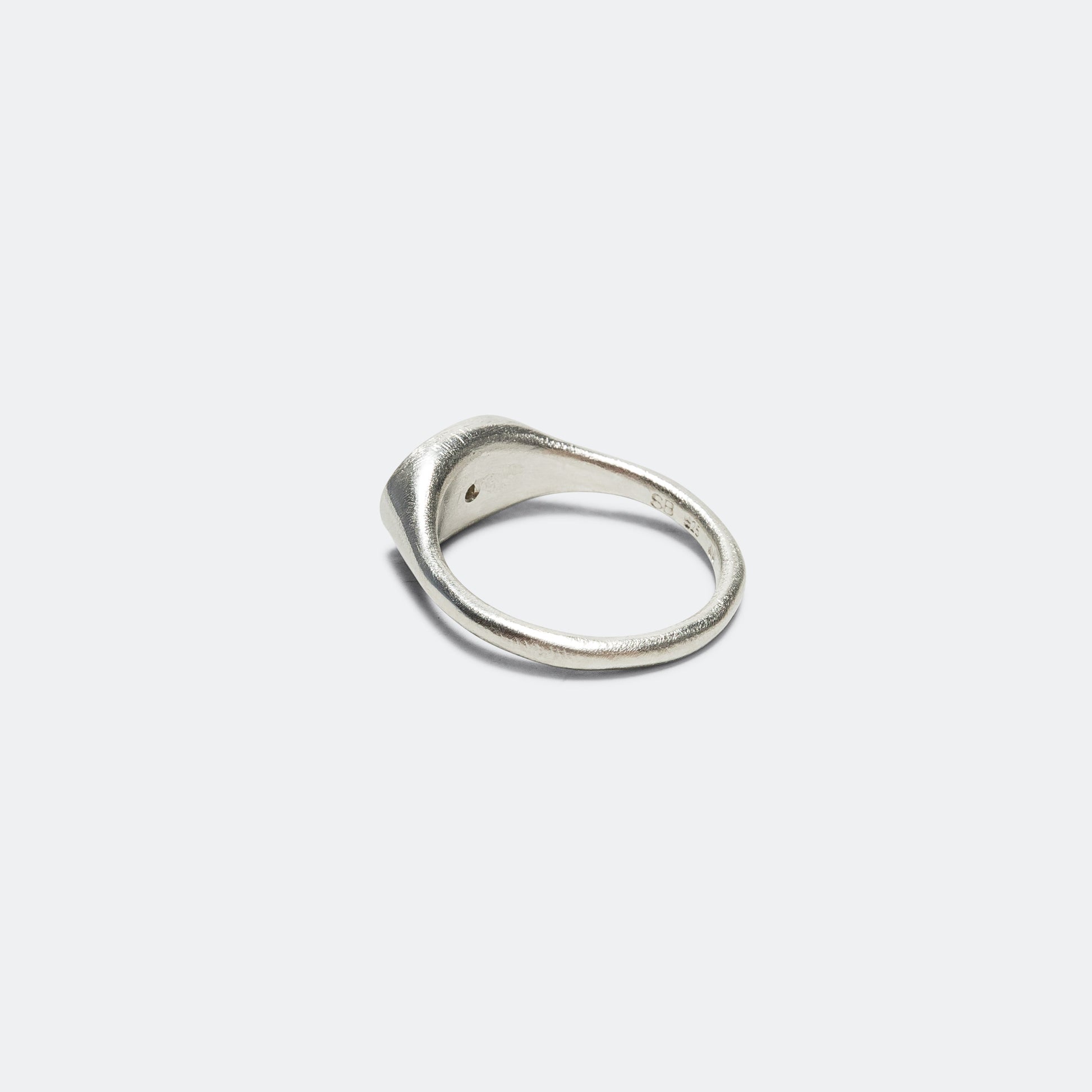 Simple Oval Ring - 925 Silver/Green