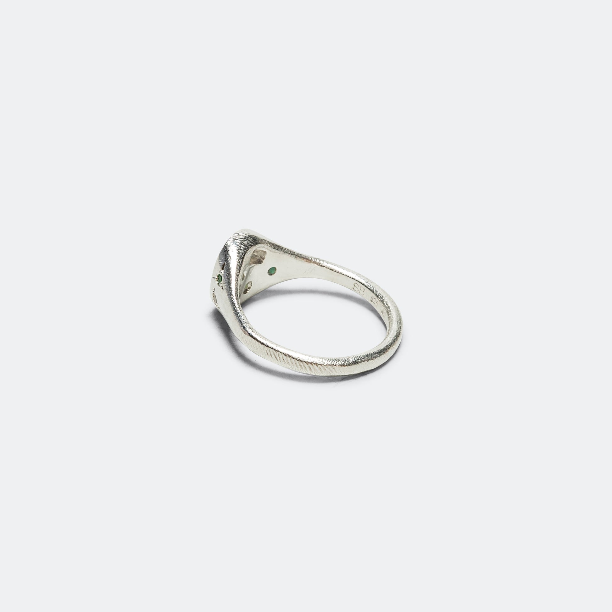 Spazio Ring - 925 Silver/Green