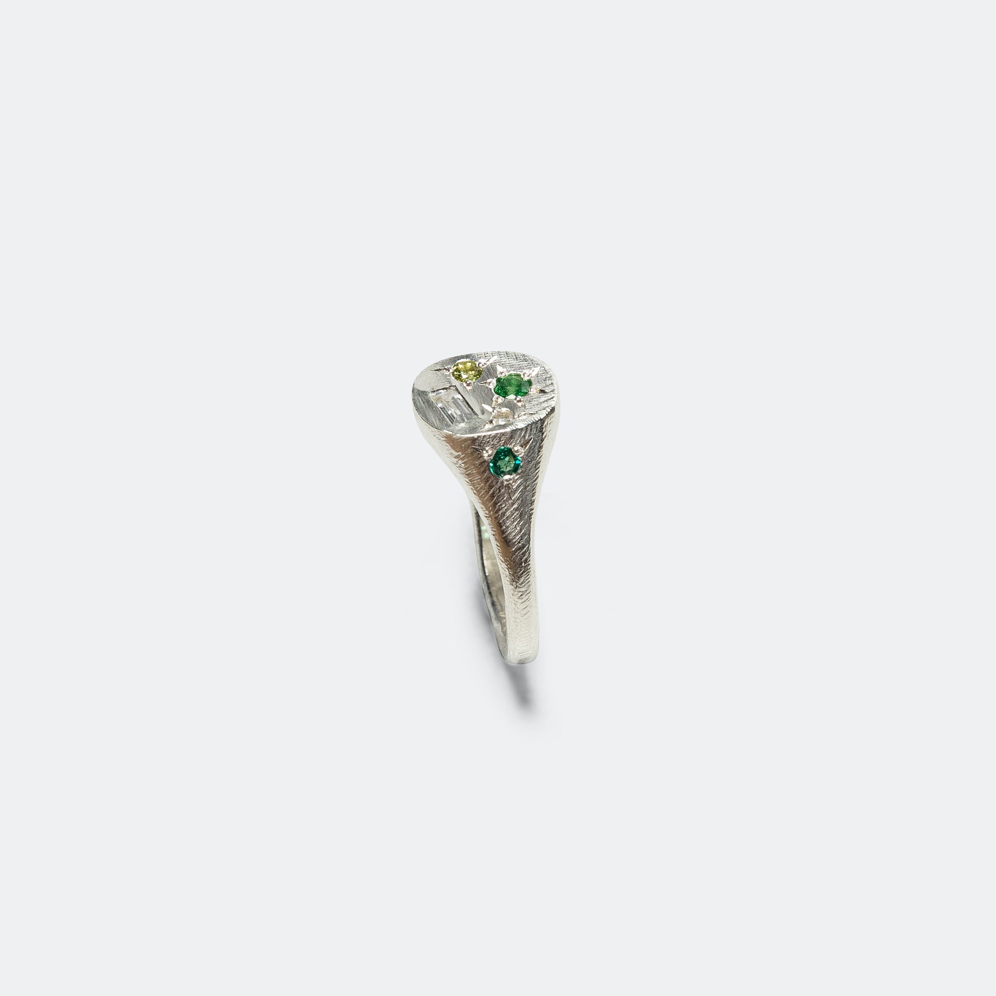 Spazio Ring - 925 Silver/Green