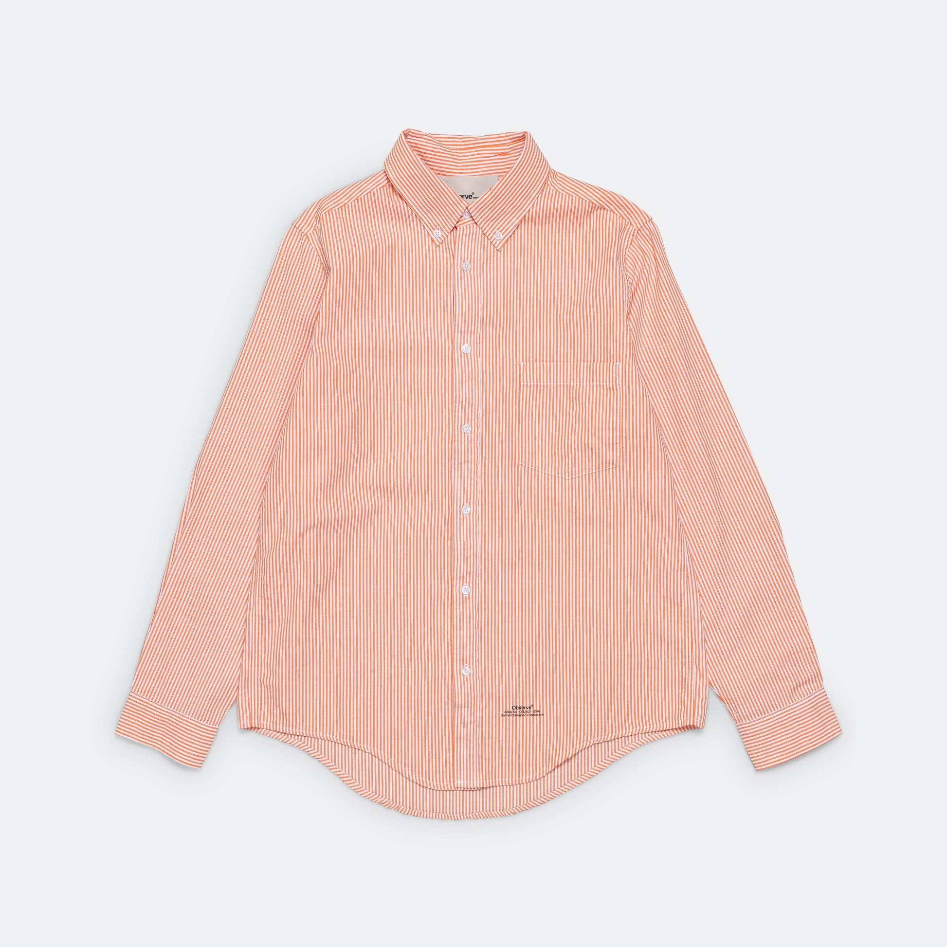 Pinstripe Oxford Shirt - Orange