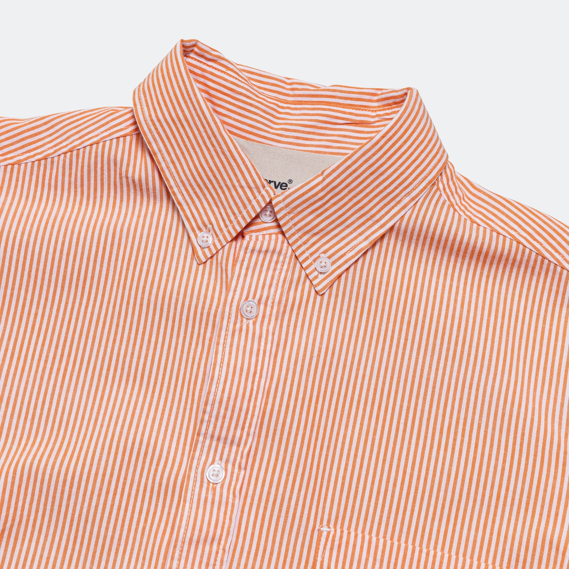 Pinstripe Oxford Shirt - Orange