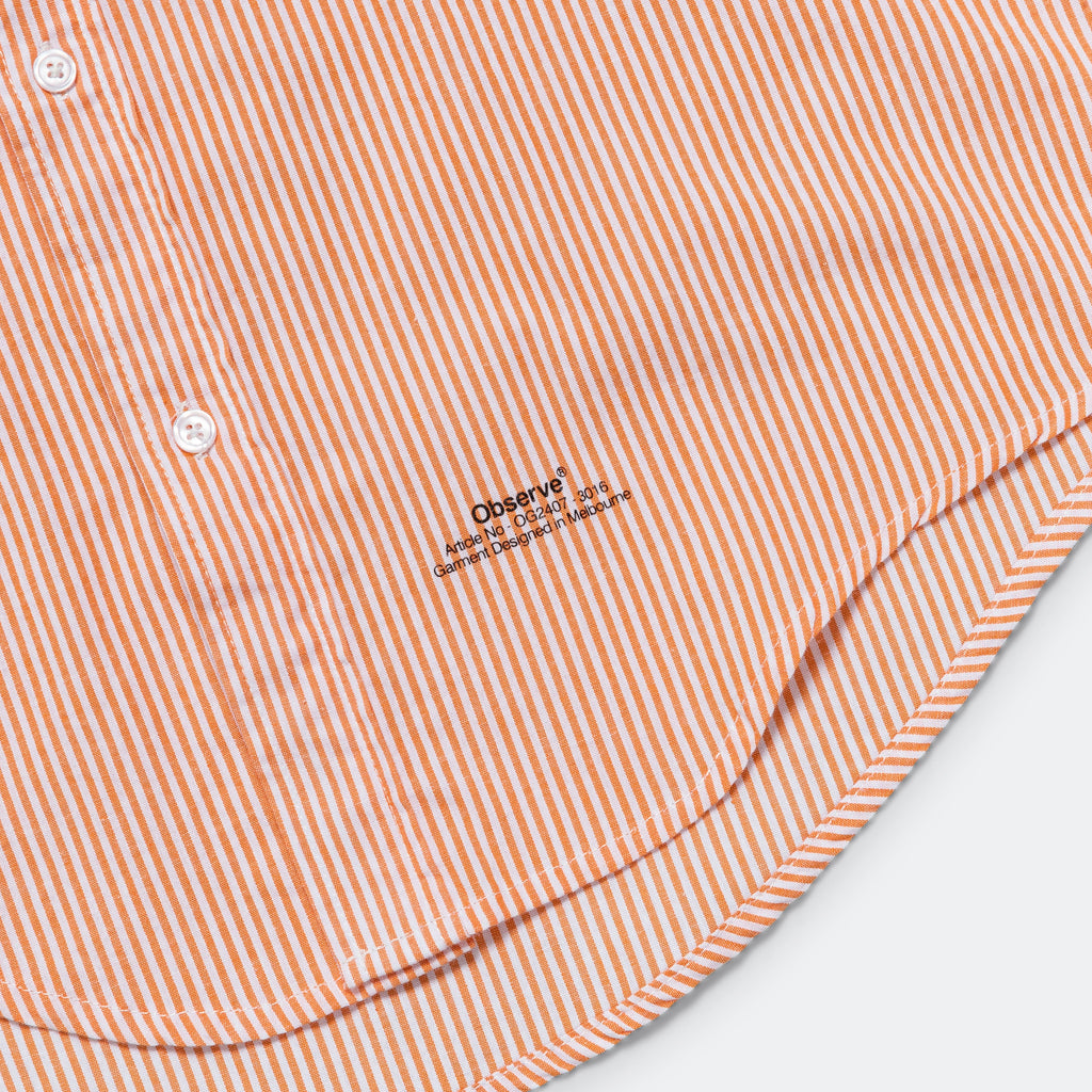 Pinstripe Oxford Shirt - Orange