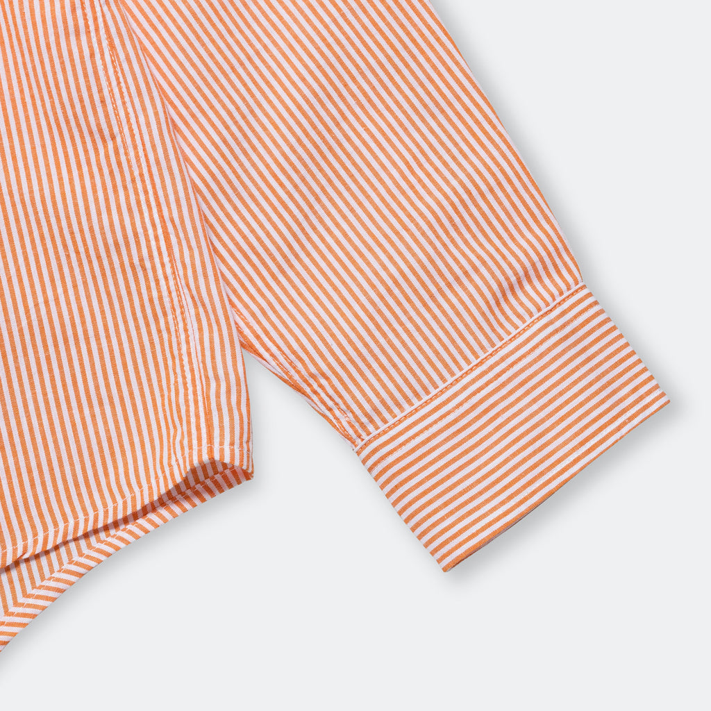Pinstripe Oxford Shirt - Orange