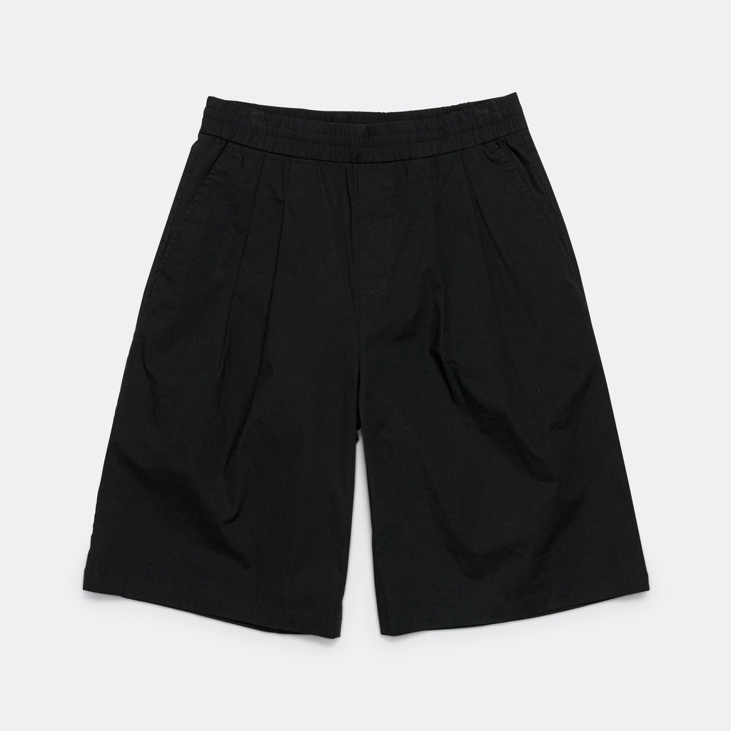 Pleated Wide Short - Black