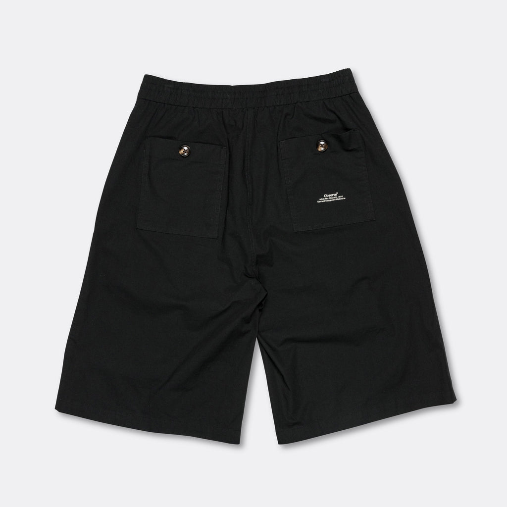 Pleated Wide Short - Black