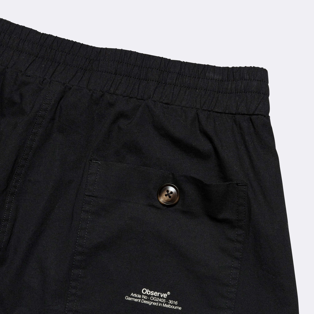 Pleated Wide Short - Black