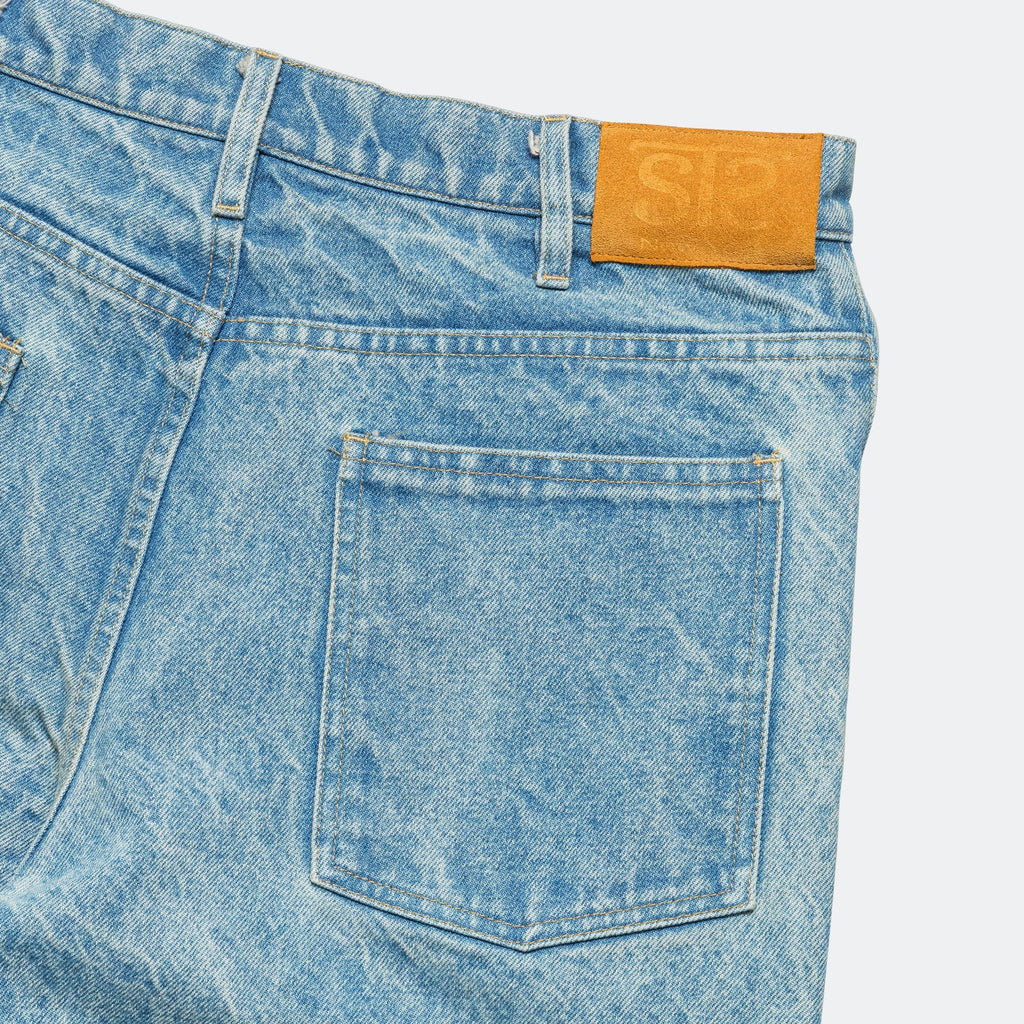 Denim Marker Drawn Jeans - Blue Indigo