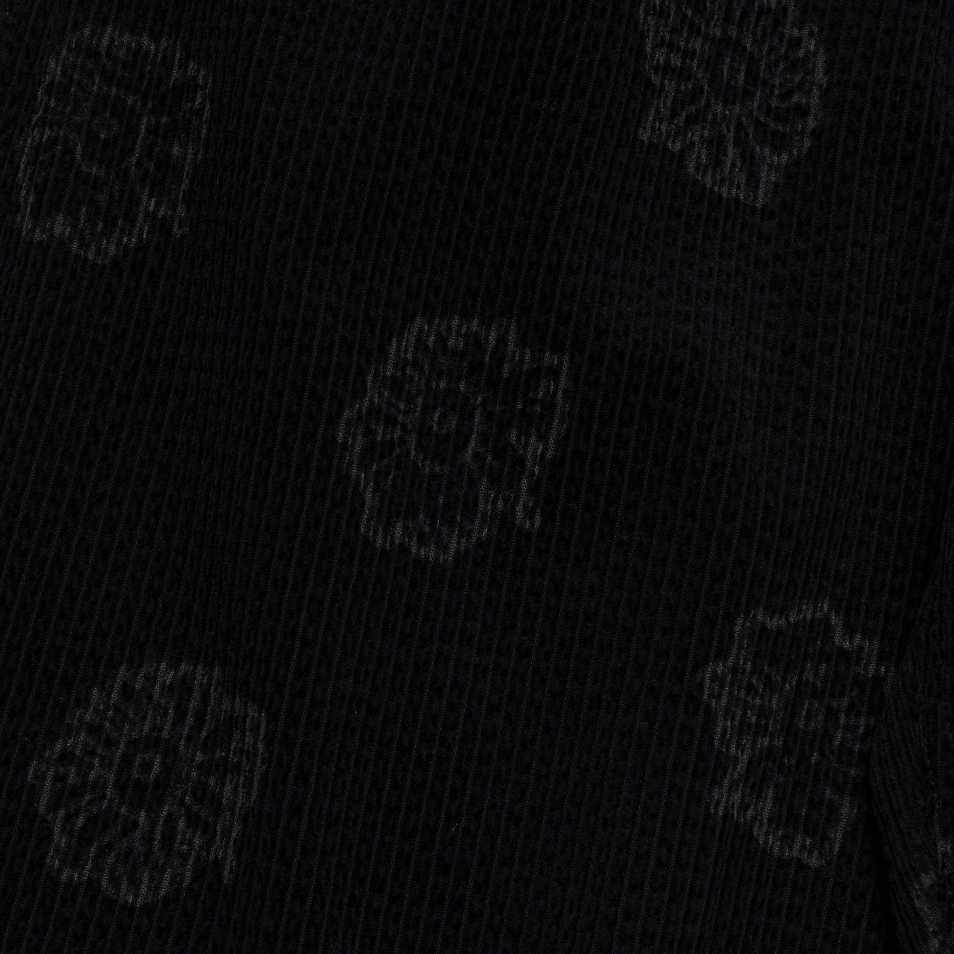 Floral Burn Corduroy Jean Cut Trouser - Shiny Black
