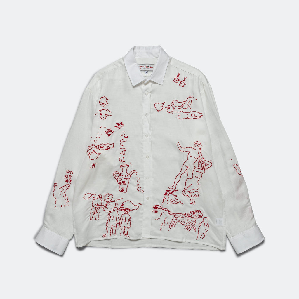 Yona Kohen Embroidered Dress Shirt - White