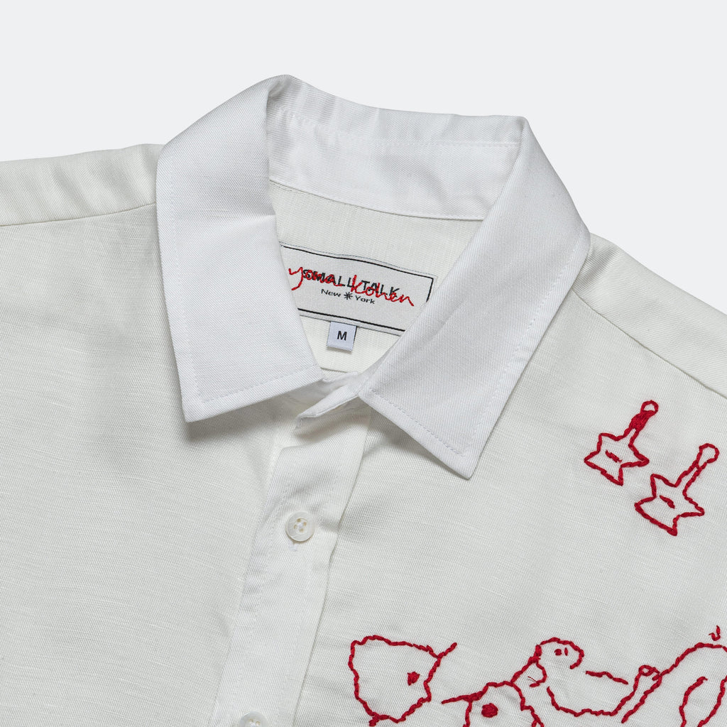 Yona Kohen Embroidered Dress Shirt - White