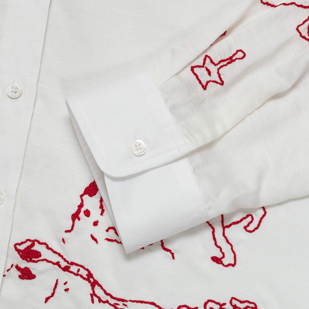 Yona Kohen Embroidered Dress Shirt - White